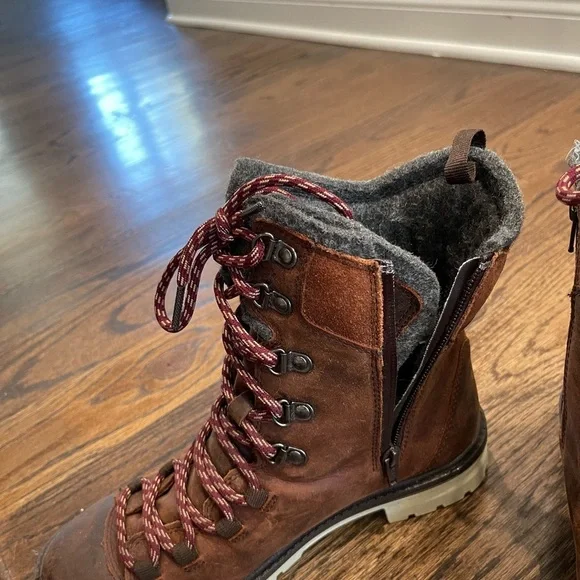 Kamik Brown Lace-Up Winter Boots women’s 9 US EUC - Picture 11 of 15